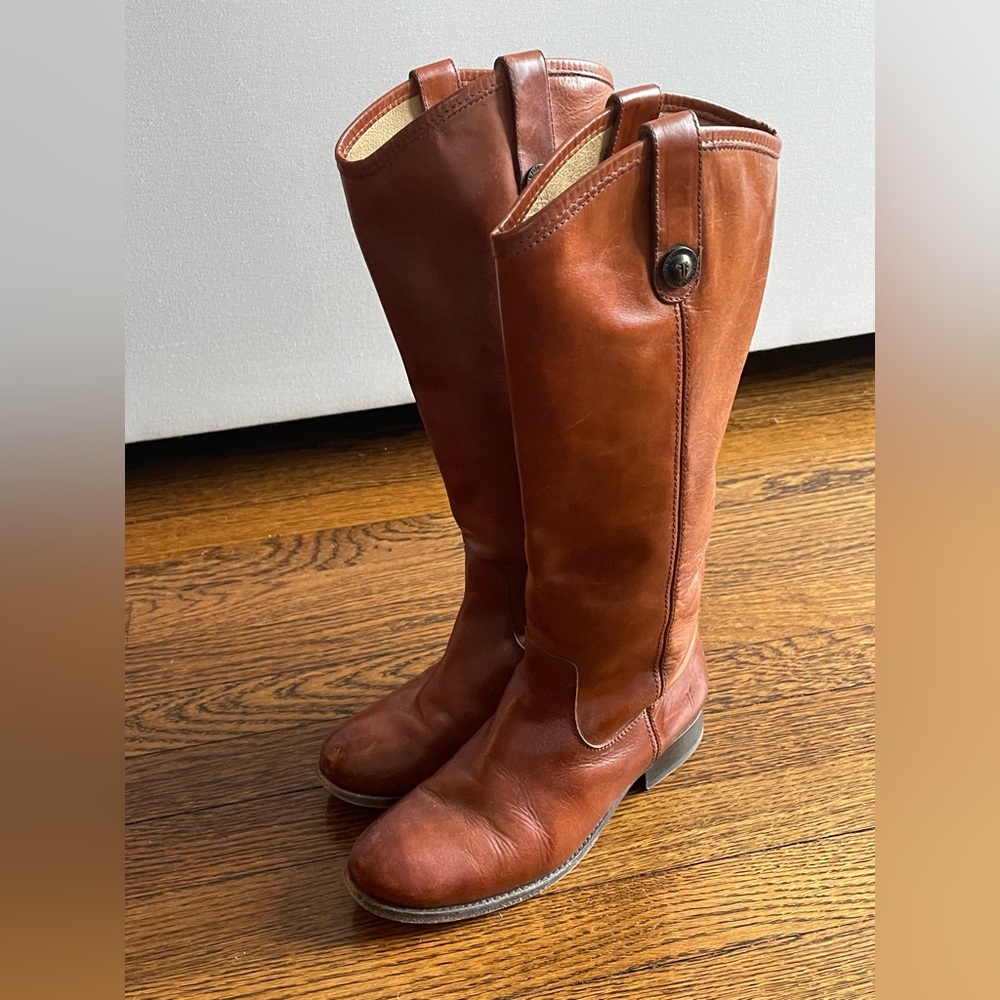 Frye Melissa button boots in cognac size 7